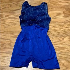 Blue sparkly leotard (dance/gymnastics)